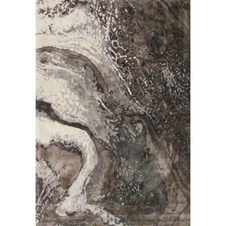 ART CARPET 9 X 12 Ft. Titanium Collection Geode Woven Area Rug, Gray 841864116360